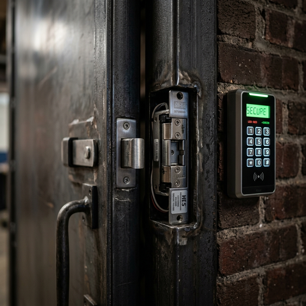 Access control electric strike install